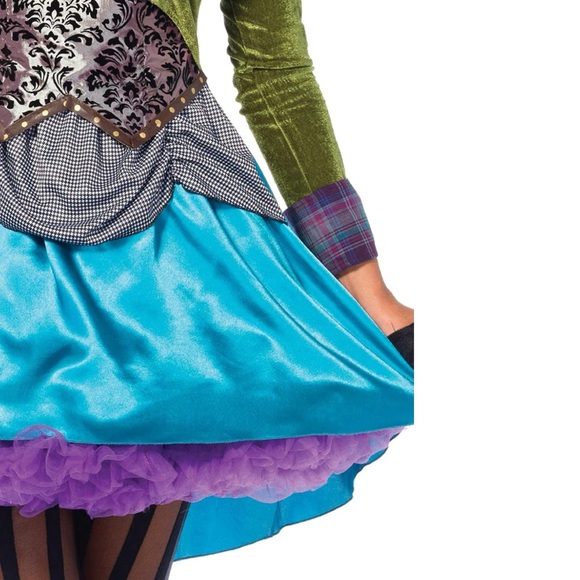 Women’s Deluxe 3 Piece Mad Hatter Dress - Picture 4 of 5